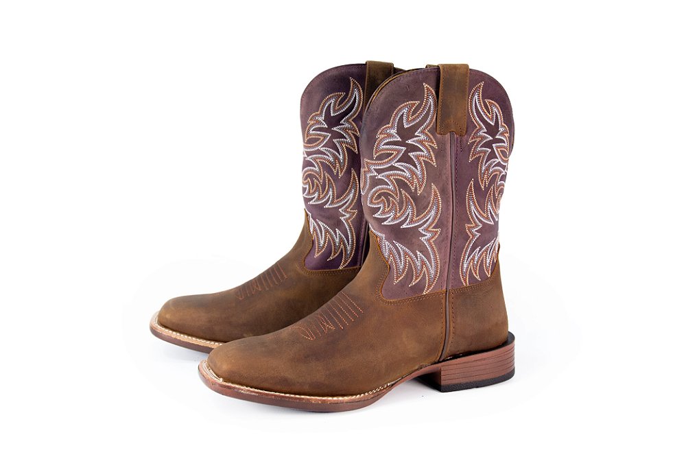 Bota Goyazes Dallas Tabaco Horse Roxo — foto 1